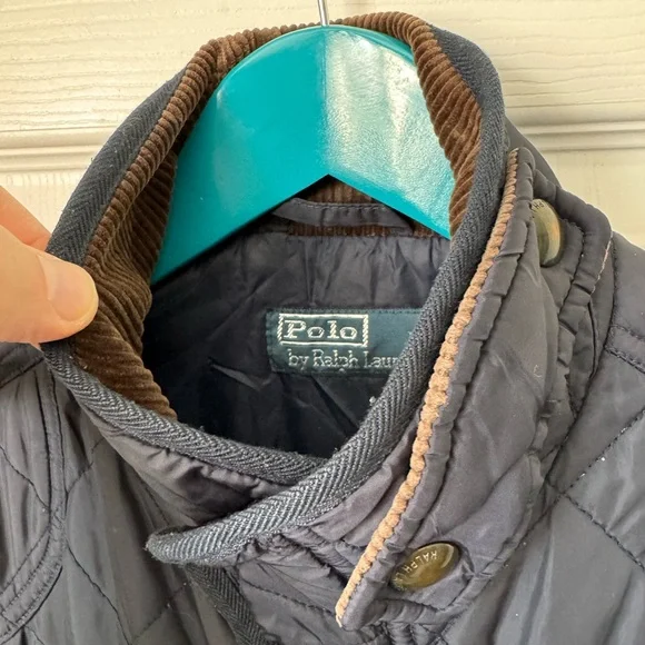 Vintage Polo Ralph Lauren The Beaton Quilted Vest Size Medium Navy Blue - Picture 7 of 16